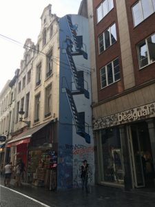 Wall of Tintin Brussels